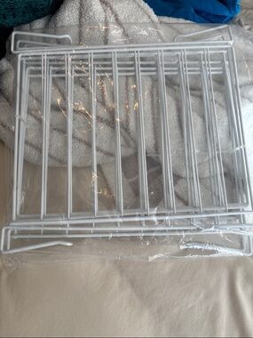 6 Pack White Wire Shelf Divider